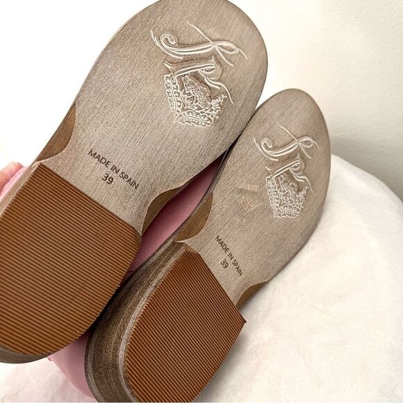 Free People Mount Blanc Pink Leather Sandal in Sz 8.5 (39) New in Box - Picture 12 of 13